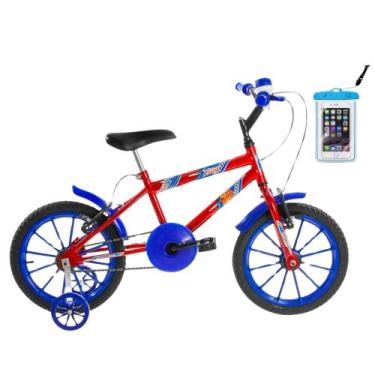 Imagem de Kit Bicicleta Infantil Ultra Bikes Aro 16 e Capa Impermeável para Celu