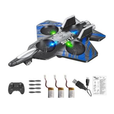 Imagem de Generic Avião de brinquedo com controle remoto de espuma para crianças, avião de RC, brinquedo para sala de estar e jardim, Azul