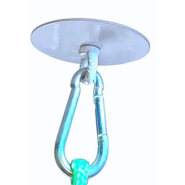 Imagem de Suporte De Teto Para Pendurar Plantas Suspensas Floreira e Cadeira de Rede Balanço Em Teto Rebaixado De Lambril e Gesso Drywall Gancho Giratório e Regulável De 15 a 25 Centímetros