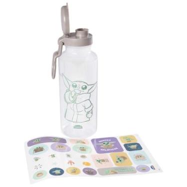 Imagem de Garrafa Abre Fácil Star Wars 600Ml Com Adesivos - Plasútil - Plasutil
