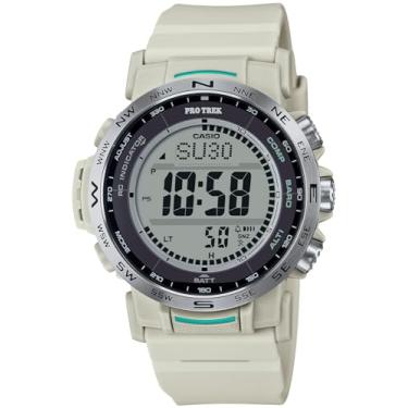 Imagem de Relógio de pulso Casio Pro Trek Climber Line, rádio solar, plástico de biomassa, Bege