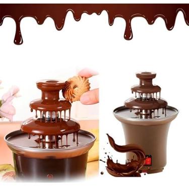 Imagem de chocolateira Fonte Cascata Fondue Chocolate  3 Andares Elétrico - ZEM