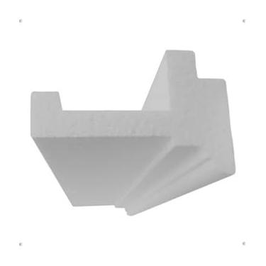 Imagem de Sanca em isopor - moldura roda teto para fita de led e spot - kit com 2 metros - Hobbyart Molduras - LED