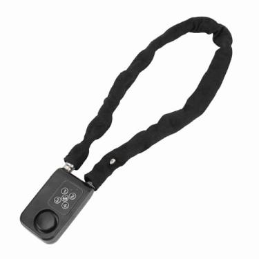 Imagem de Zhjvihx Trava da Corrente Anti -roubo, Alarmes Hidráulicos Sem Chave de 110db Motorciclo de Alerta de Trava Digital Resistente à água para Casa (Preto)