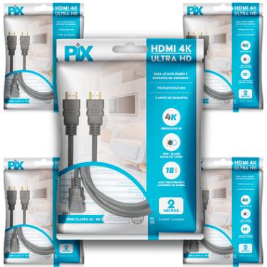 Imagem de Kit 10 Cabo HDMI 2m 4k 2.0 Atacado 2 Metros Ultra Hd PC Not