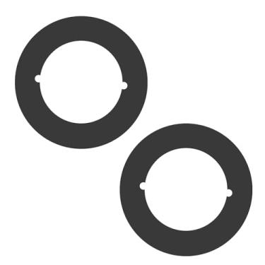 Imagem de 2 peças de placas para cicatrizes de 6,5 cm de diâmetro interno de 8,5 cm de diâmetro externo placas de maçaneta de porta versão redonda placa de reforço de porta tampa de maçaneta de porta placa