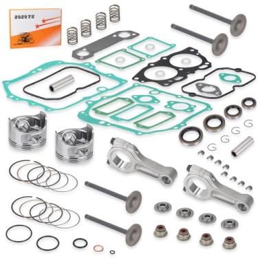 Imagem de Para carrinho de golfe EZGO 4 ciclos a gás 350cc EH35C MCI Kit de reconstrução de extremidade superior do motor Fuji Robin com kit de juntas de válvula de pistão STD 72504G01 1996-2002
