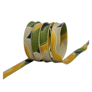 Imagem de Ao Ar Livre Camuflagem Cadarços Masculino Feminino Esporte Casual Tênis Basquete Alta-top Sapatos Planos Rendas(Color:6,Size:140cm)