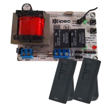 Imagem de Kit Placa Central Motor Portão X1 Ipec + 2 Controle