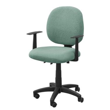 Imagem de Lzyjckh Capa para Cadeira de Escritório e Computador Capa Elástica Elástica 2 Peças Capas Elásticas Universais para Assento de Cadeira de Mesa Protetor de Móveis para Escritório e Casa,Light green