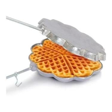 Imagem de Forma Para Fazer Waffle No Fogão Em Alumínio Fundido - nacional