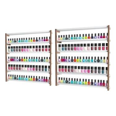 Imagem de Kit 2 Nichos Expositores de Esmaltes Para Manicure Modelo Industrial (Rose-Gold)