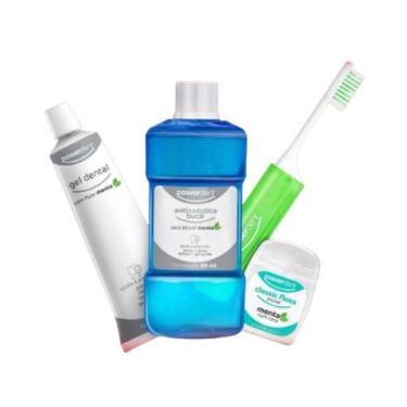 Imagem de Kit Viagem Miniaturas Higiene Dental Portátil Togo! Powerdente Escova/