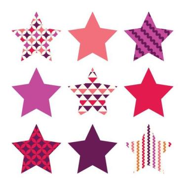 Imagem de Adesivo de Parede Infantil Estrelas Quarto Menina Bebe - 203ir - Allod