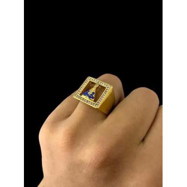 Imagem de Anel Nossa Senhora Vado Cravejado - Banhado A Ouro 18K - Tojoia18K