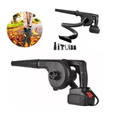 Imagem de Soprador De Folhas Com 2 Bateria 38V Aspirador Elétrico 600W - It-Blue