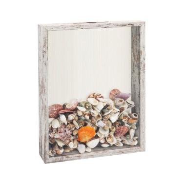 Imagem de Vitrina Frame FramePro Shadow Box Seashell White 28x36cm