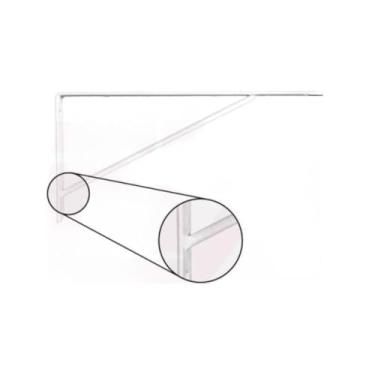 Imagem de Suporte Prateleira Mesa Mão Francesa Extra Aço 50cm 1 X 1/8