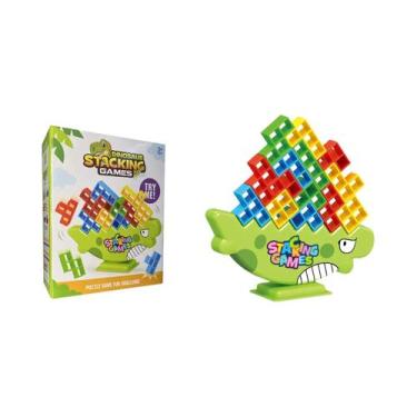 Imagem de Jogo De Empilhar Dinossauros Blocos De Construção Brinquedo De Festa Q