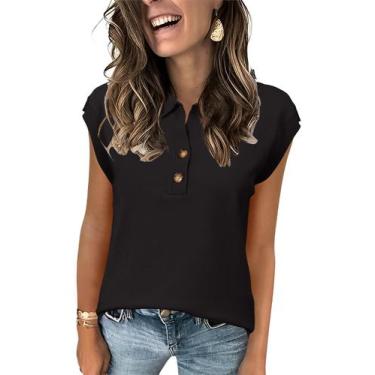 Imagem de Suéter IECCP de manga curta com decote em V para mulheres, primavera e