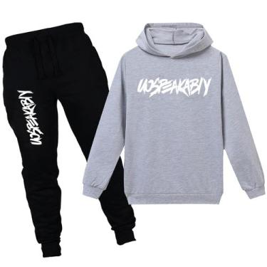 Imagem de Agasalho de treino Amropi Boy's Kids Pulôver com capuz e calça de corr