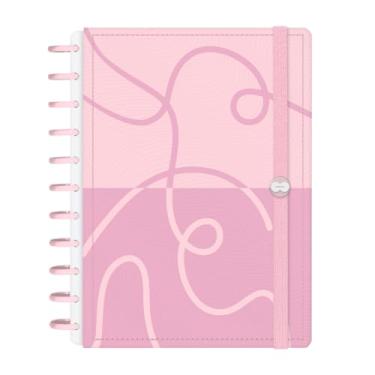 Imagem de Caderno de Disco Inteligente Iscool G+ Urban Flow Lupim Rosa Claro