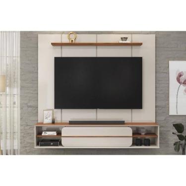 Imagem de Painel Home P/ Tv Até 70 Pol Alana 169x180cm Off White/freijó - Dj Móveis