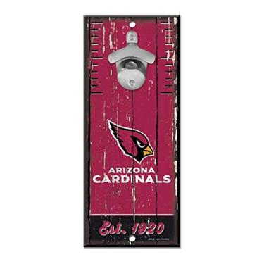 Imagem de WinCraft Abridor de garrafas NFL Arizona Cardinals 12,7 x 28 cm, sinalização de madeira, cores do time, 12,7 cm x 28 cm