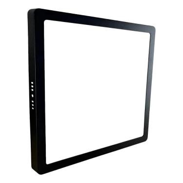 Imagem de 2X Luminaria Painel Plafon Led Sobrepor Preto Bivolt 25W 30X