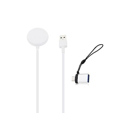 Imagem de Cabo de carregamento de substituição para Google Pixel Watch, cabo de carregador com plugue USB-C, branco