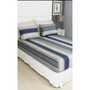 Imagem de Jogo Lençol Cama Box King Size 3peças 180 Fios - Lu Enxovais, Delicado