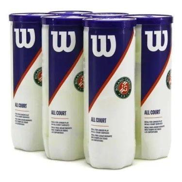 Imagem de Bola de Tennis Wilson Roland Garros All Court 6 Tubos com 3 Unidades C