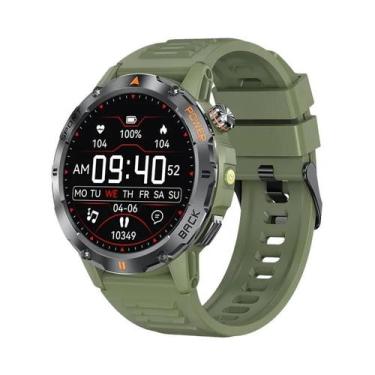 Imagem de Relógio Inteligente Masculino Com Tela AMOLED HD, Lanterna LED, Chamad