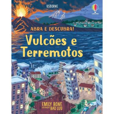 Imagem de Abra e Descubra: Vulcões e Terremotos | Editora Usborne | Livro Infantil Cartonado e com Janelinhas