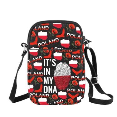 Imagem de CHOORO Bolsa de ombro polonesa It's In My DNA Polônia bolsa transversal presente temático polonês lembranças presente de viagem, Dna Poland B