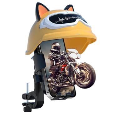 Imagem de Suporte de telefone para bicicleta elétrica, motocicleta, suporte de telefone celular com capacete, acessórios para ebike, rotação de 360°, sistema de navegação celular mãos livres, tamanhos