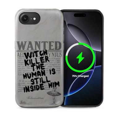 Imagem de casesok Capa para iPhone 16e, compatível com MagSafe, capa rígida de camada dupla + capa de silicone, proteção total à prova de choque para iPhone 16e-Witch and Human Story
