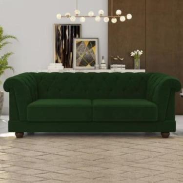 Imagem de Sofá 3 Lugares Galiano- Élpis Móveis - Molufan, Verde
