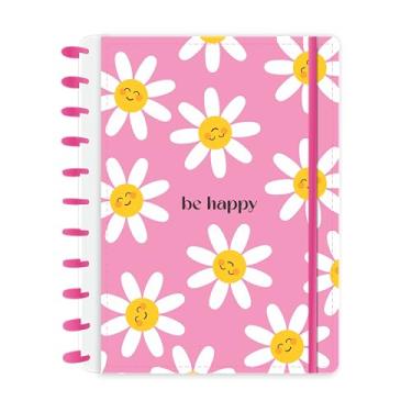 Imagem de Caderno de Discos Capa Dura A4 Be Happy Rosa com 80 folhas abyara graf (tipo caderno inteligente)