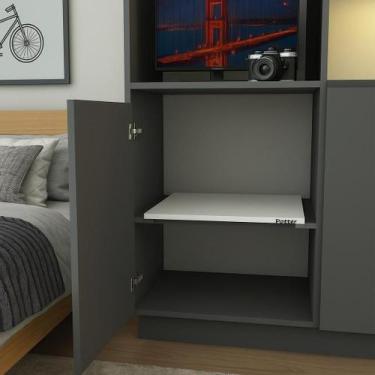 Imagem de Closet Deslizante Multiuso com Trilho Telescópico  Prateleira Organiza