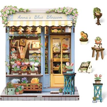 Imagem de Kit de casa em miniatura DIY Cutefun Book Nook Anna's Blue Blossom