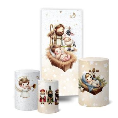 Imagem de Trio Capas Cilindro Painel Lateral Romano Natal - Fadrix, K5NAT0066