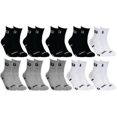 Imagem de Kit 10 Meias Wilson Cano Longo Masculino Algodão