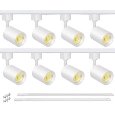 Imagem de Kit de iluminação de trilhos LED VanoPee 8-Light 10W 800lm 3000K - VAN