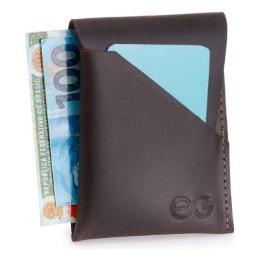 Imagem de Mini Porta Cartão Carteira Masculina 10x7cm Couro Legítimo - LEARSI, M