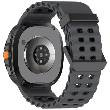 Imagem de Pulseira De Silicone Esportiva Marca 123smart Para Galaxy Watch 8 40mm 44mm Classic 46mm Sm-l320 L325 Sm-l330 L335 Lte Sm-l500 L505 Lte (Preto com Preto)