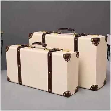 Imagem de Mala Retrô, Mala De Papelão Caixa De Armazenamento De Viagem Caixas De Armazenamento Decorativas Mala Para Decoração, Armazenamento E Muito Mais, Pink, 44X11.5X22cm