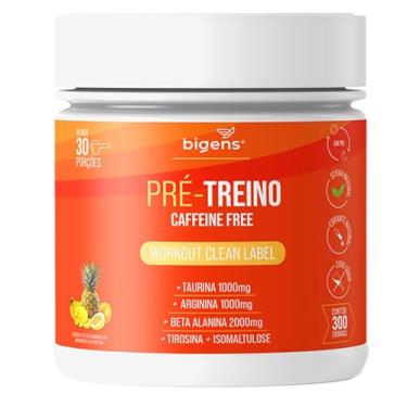 Imagem de Pré Treino Bigens, Sem Cafeína, Adoçantes e Corantes Naturais, 300g (Unidade, Frutas Amarelas)