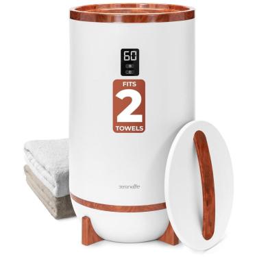 Imagem de Aquecedor de Toalha Elétrico com Desligamento Automático, Temporizador Integrado até 60 Min e Suporte para Disco Perfumado, 110V 500W