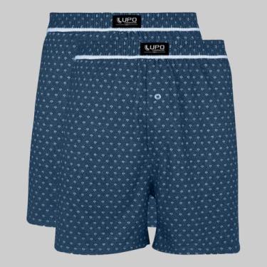 Imagem de Kit 2 Cuecas Lupo Samba Canção de Malha 18600, Azul jeans, M